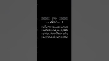 سورة التين والزيتون | القرئ | ياسر الدوسري
