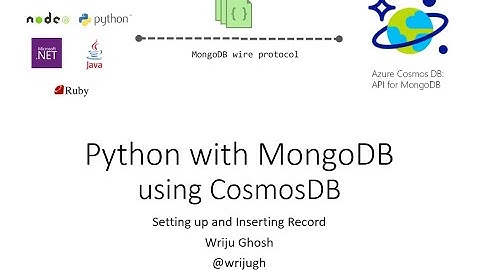 Python with CosmosDB - Installing Pymongo and Inserting Records