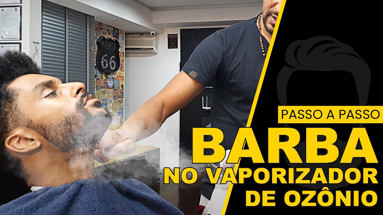 Como Fazer uma Barba no Vapor de Ozônio Passo a Passo | Barba Crespa