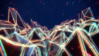 Flying Over Abstract Neon Surface Screensaver 4K