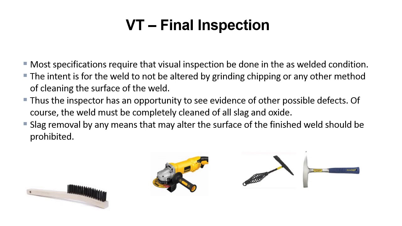 CWI Course - Module 10: Visual Inspection/NDE Methods and Symbols ...