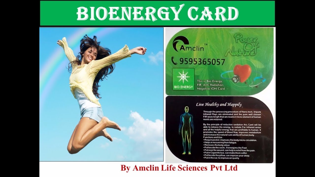 Amclin Bio Energy Card Health Card Youtube