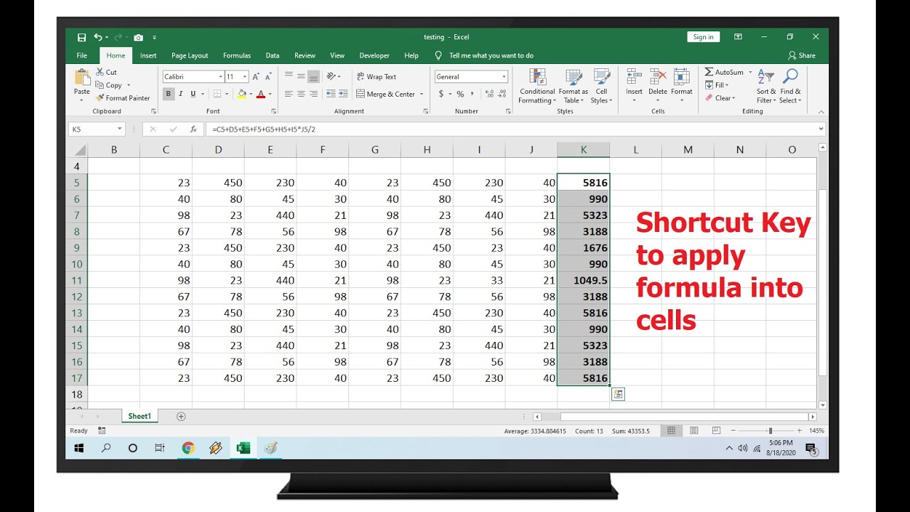 Shortcut To Autofill Columns In Excel Printable Templates