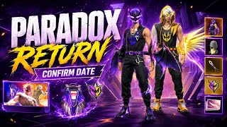 Paradox evo Bundle return |Paradox Evo Bundle Return confirm Date|Next evo bundle Return free fire 