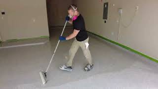 How to Install Heavy Chip Garage Floors with Polyaspartic in 12 Minutes by HoustonGarageFloors.com