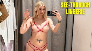 See-Through Try On Haul | Transparent Lingerie and Clothes | Try-On Haul At The Mall