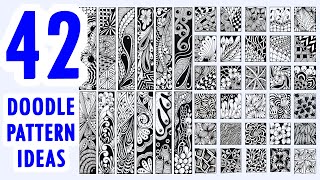 42 Zentangle | Doodle | Tangle Ideas For Beginners