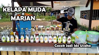 MODAL SIRUP MARJAN DAN KELAPA MUDA JADI MINUMAN KEKINIAN YG ENAK, COCOK JADI IDE USAHA