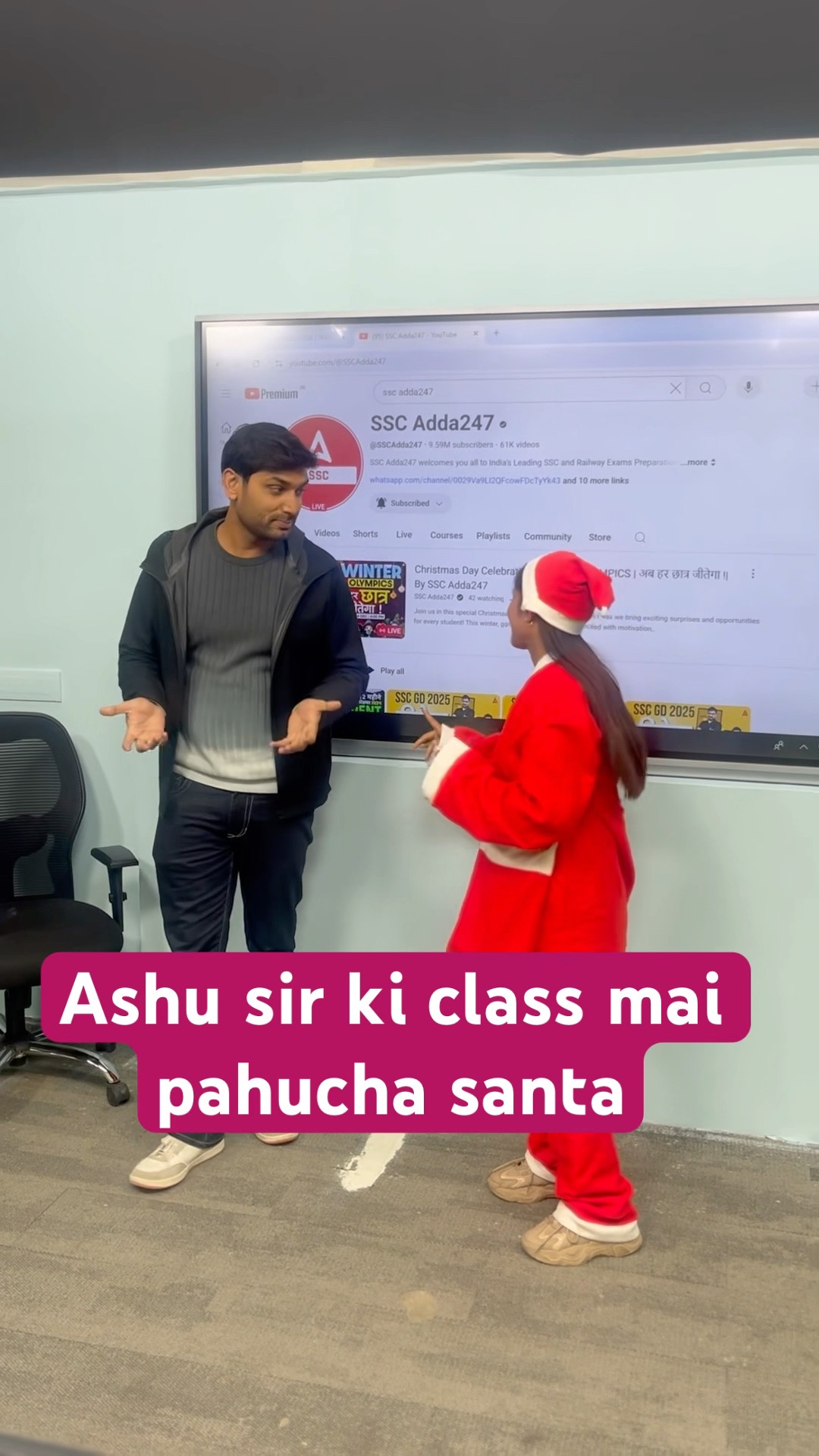 Ashu sir class mai santa ne ki raid #sscadda247 #sscstudents #ssccgl #motivation #sscadda247classes