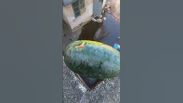 Experiment: Will the watermelon explode when it rolls down in a high-rise building?#shorts