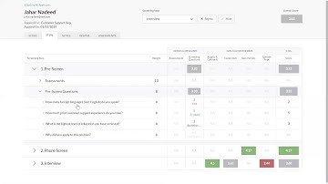 Journeyfront Applicant Scorecard - Steps Tab