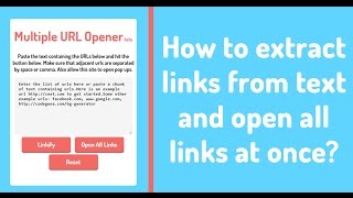 Celebrity How to extract links from text and open all links at once? Profile