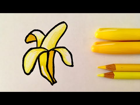 Çok Kolay Muz Çizimi 🍌😋 | nasıl muz çizilir? kolay resim çizimleri