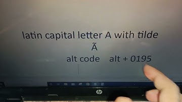 how to type latin capital letter A with tilde in laptop