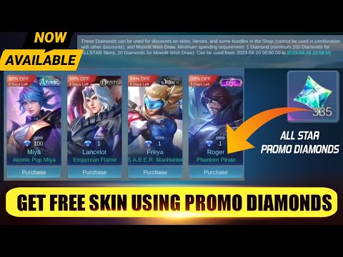 USE YOUR PROMO DIAMONDS AND BUY YOUR FAV SKIN AT 1 DIAMONDS ONLY / MOBILE LEGENDS @SKYLERGAMINGMLBB