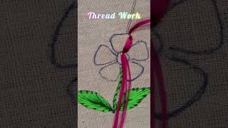 Silk Thread flower /Satin stitch flower / Hand Embroidery / Silk thread embroidery / Hand Embroidery