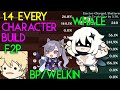 Every Character Build I used in 1.4 for Free to Play / BP & Welkin / Whale Accounts Genshin Impact