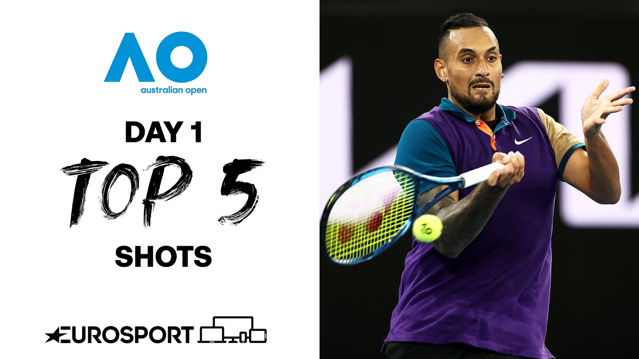 Top 5 shots - Day 1 Australian Open 2021 - Highlights Tennis Eurosport 