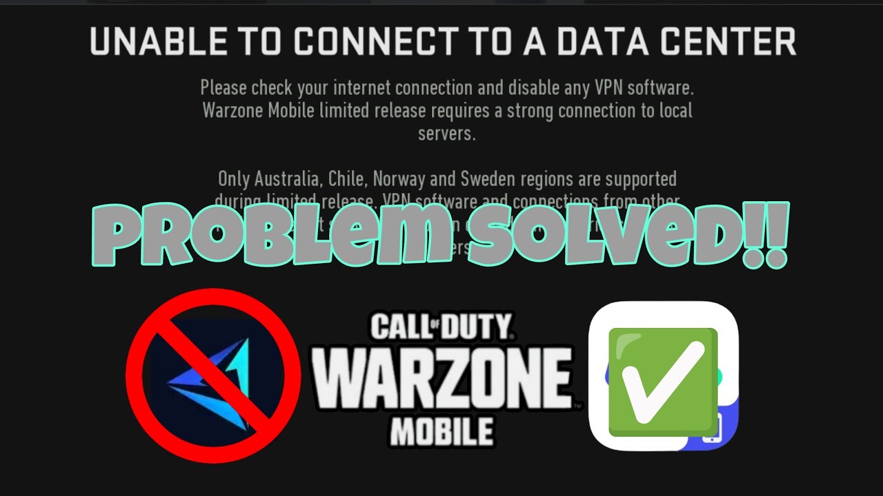 FIX Unable to Connect to Data center in Warzone Mobile 