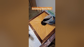 Satisfying Epoxy Pour on a Custom Domino Table #woodworkingprojects #epoxy #satisfying #diy