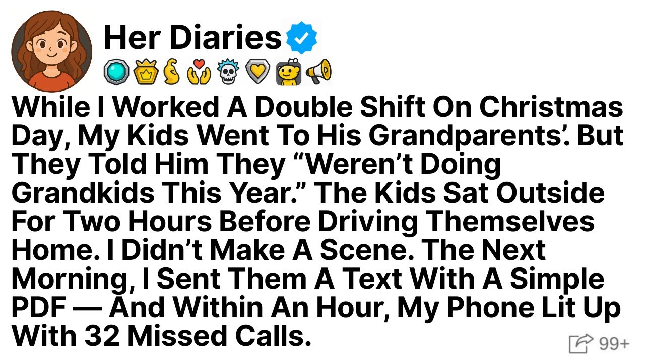 While I Worked A Double Shift On Christmas Day, My Kids Went To His Grandparents’. But They...
