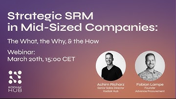 Strategic SRM for Mid Sized Companies - Webinar