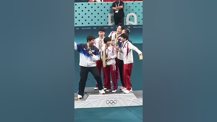 2024파리올림픽 탁구 신유빈 임종훈 북한 선수들 과 기념촬영