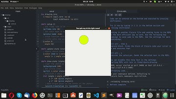 Clojure demo program executed in Atom IDE
