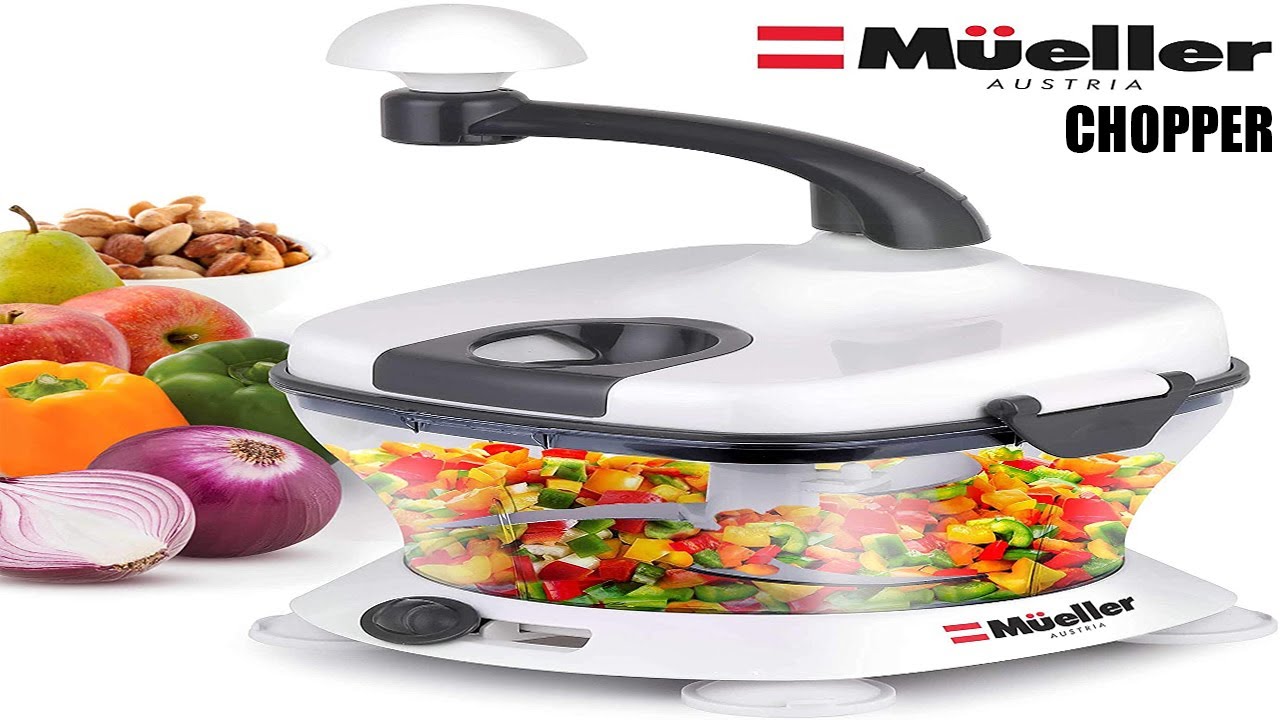 Mueller Ultra Heavy Duty Chopper/Cutter, Fastest, Easiest to Use, Chops  Everything, Vegetable, Nuts, Herbs with Built-In Egg White Separator
