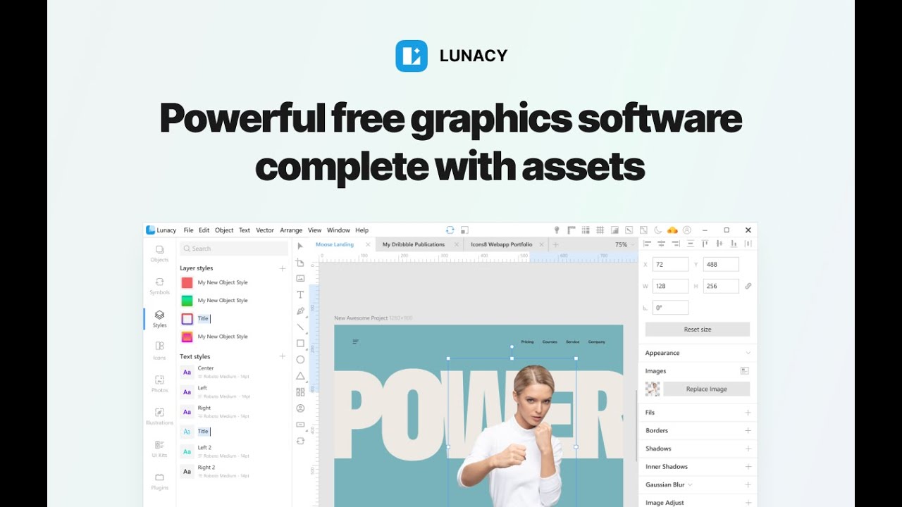 Lunacy Designer 5.0 - Full-Featured Graphic Design Editor for Windows