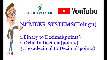 Number Systems part 3 || Binary to Decimal ||Octal to Decimal || Hexadecimal to Decimal || (Points)
