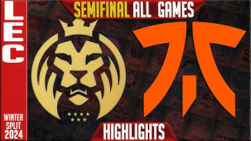 MDK vs FNC Highlights ALL GAMES | LEC Winter 2024 Playoffs Semifinal | MAD Lions KOI vs Fnatic