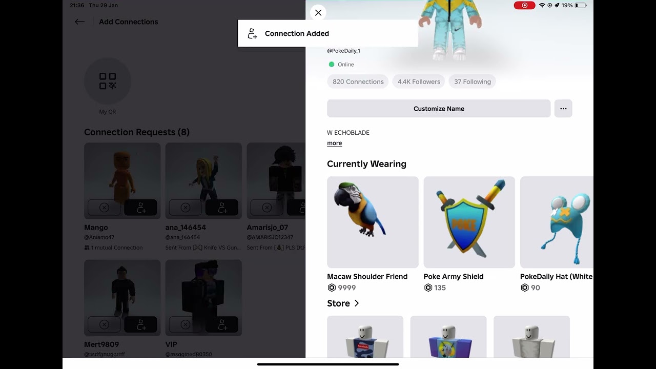 Poke daily send me a request