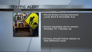 Street closures in effect in Dubuque due to storm sewer repairs