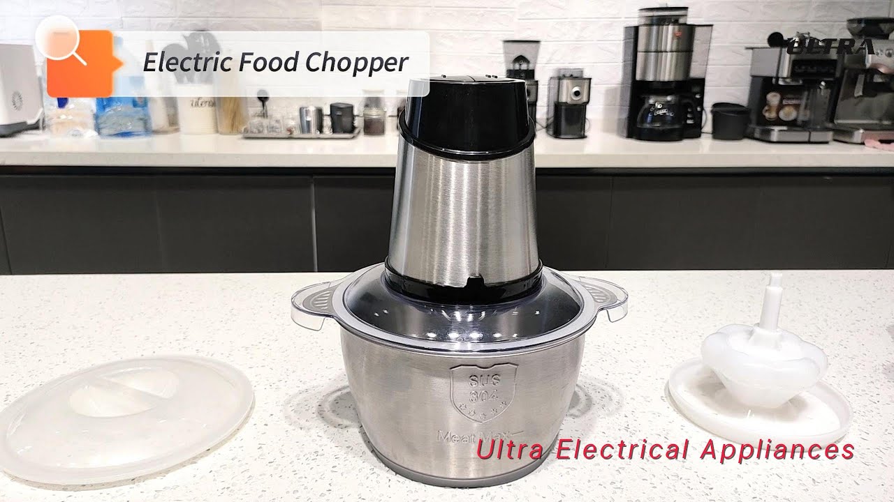 300W Electric Food Chopper 2L (8-Cup) Glass Bowl and 4 Sharp Blades, 2 –  MXMBLENDER