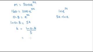 OCR C3 June 2016 q3i - AS/A2 Maths - Exponentials and Logs