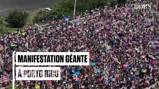 Manifestation monstre à Porto Rico, pour exiger la démission du gouverneur Ricardo Rossello