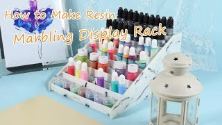 How to Make Marbling Display Rack⚫⚪ DIY Resin Storage Shelf📚