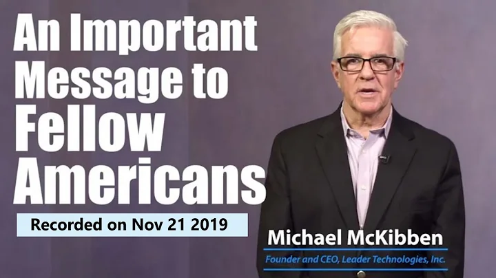 Important Message from Michael McKibben from Nov 2...