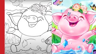 CUTE Little PIG - DRAW and PAINT #shorts