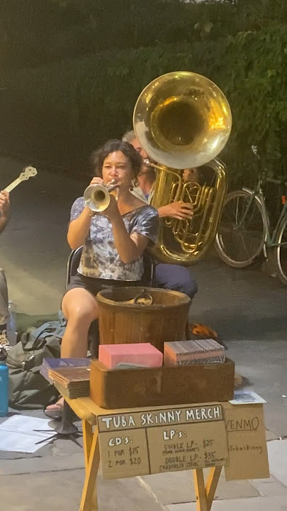 @tubaskinny Tuba Skinny performing on Royal Street during Dirty Linen Night 2024! #art #music