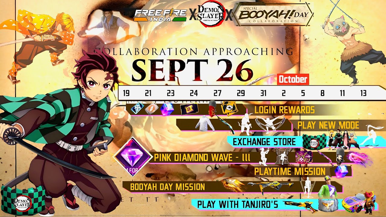 Free Fire and Demon Slayer 2023 Collaboration: An Exciting BOOYAH DAY  Event! - SarkariResult