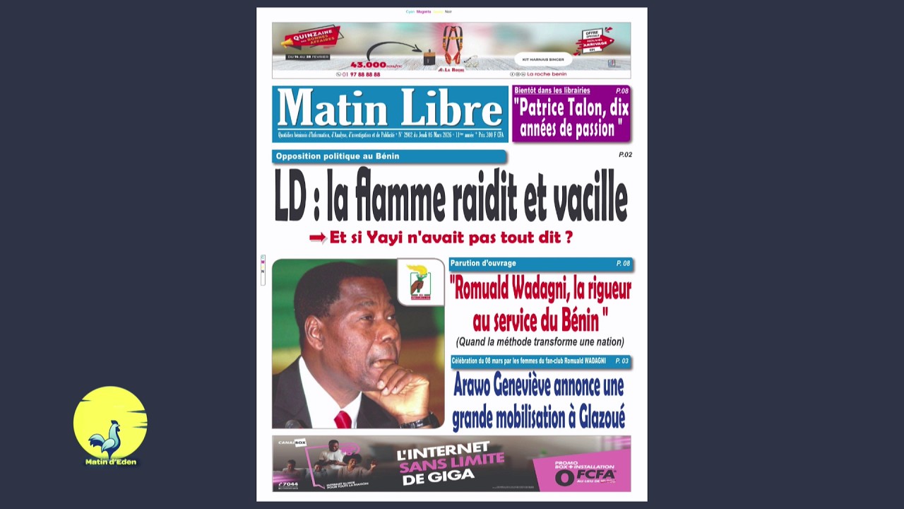 Analyse du 05 Mars 2026 sur Matin d'Eden