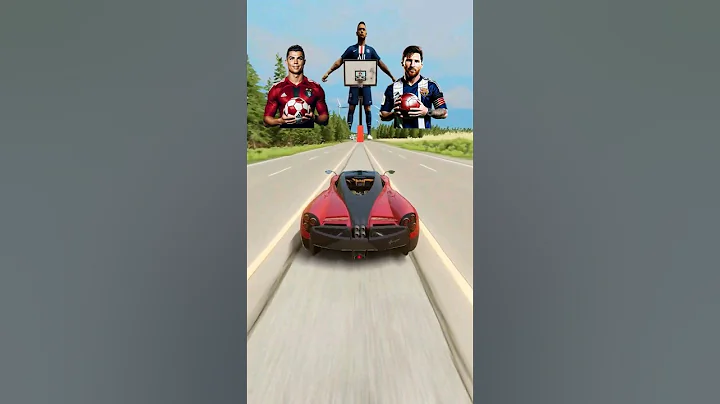 CR7 vs Messi Jump Challenge ⚽️ #beamngdrive #shorts #football #fifa #footballshorts #ronaldo #messi