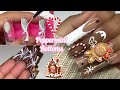 Peppermint Bottoms &amp; Gingerbread Girl | Christmas Nails | Acrylic Nail Tutorial