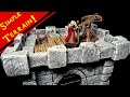 Simple Miniature Castle Wall Gatehouse (Terrain for D&D, Warhammer)