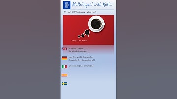 A1 - A2 KET Vocabulary - Word No. 5 (English, German, Italian, Spanish and Swedish)