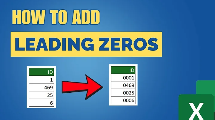 Add Leading Zeros in Excel.The Excel Trick