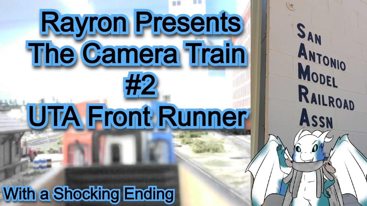 The Camera Train UTA Front Runner at SAMRA Layout with a SHOCKING