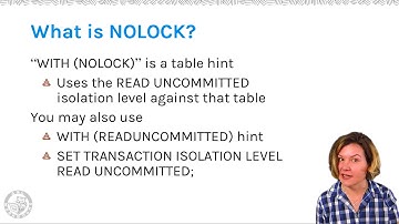 What is NOLOCK?